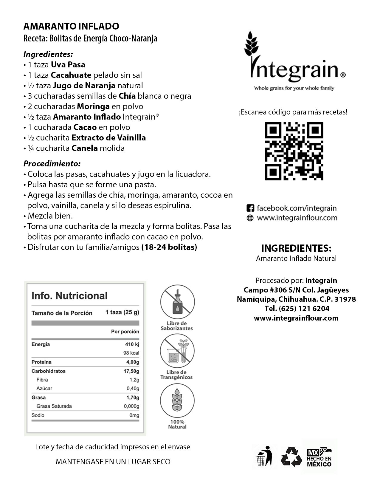 Amaranto Inflado