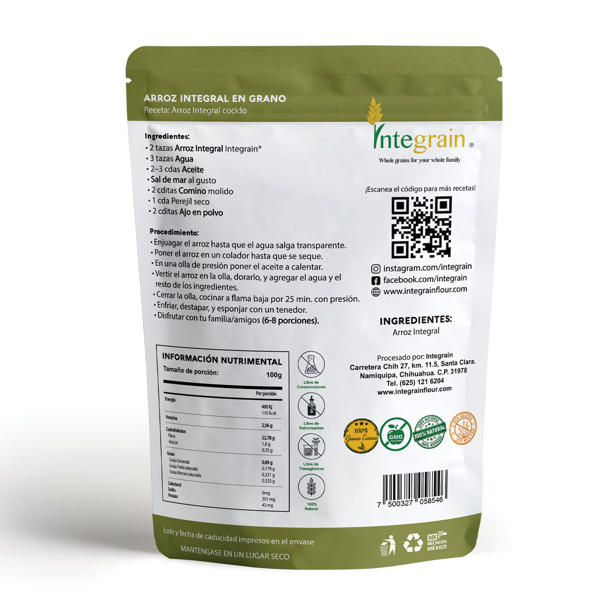 Arroz Integral en Grano