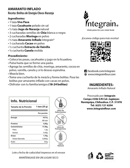Amaranto Inflado