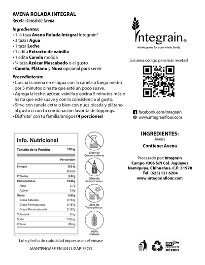 Avena Rolada Integral