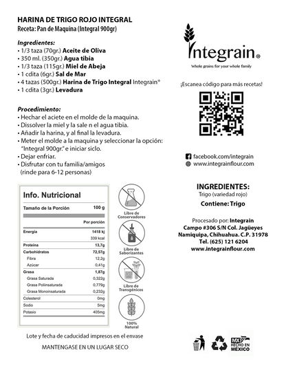 Harina de Trigo Rojo Integral