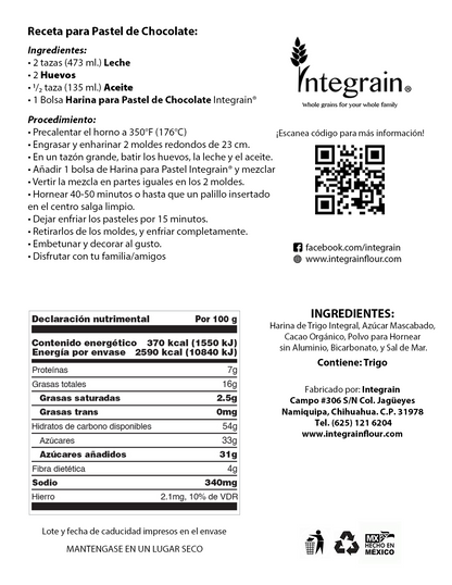 Harina para Pastel de Chocolate
